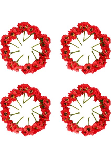 Yüksek Kaliteli Ipek Kamelya 5 cm 240 Adet/grup Mısır Küçük Düğün Dekorasyonu (Kırmızı) (Yurt Dışından)