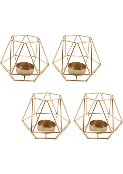 12 Adet Metal Geometrik Tasarım Çay Işık Adak Mumlukları, Içi Boş Mumluklar (Yurt Dışından) fiyatları