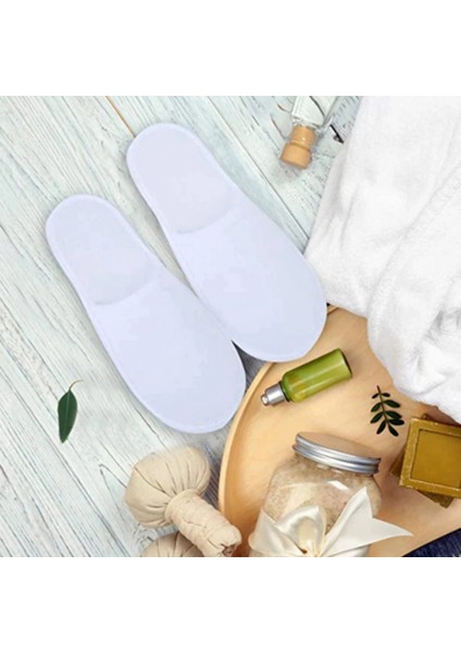 40 Çift Kapalı Toe Tek Kullanımlık Terlik Kadın Erkek Ultra-Ince Fırçalanmış Peluş Otel Ev Için Tek Kullanımlık Terlik (Yurt Dışından)
