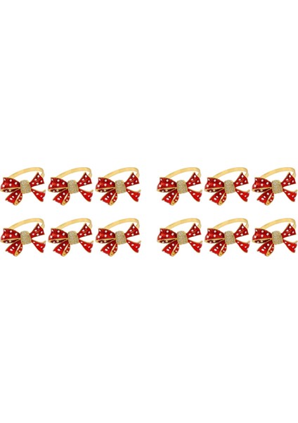 Peçete Halkaları 12'li Set, Düğün Için Kelebek Düğüm Peçete Yüzüğü, Noel, Doğum Günü Için Peçete Halkası (Yurt Dışından)
