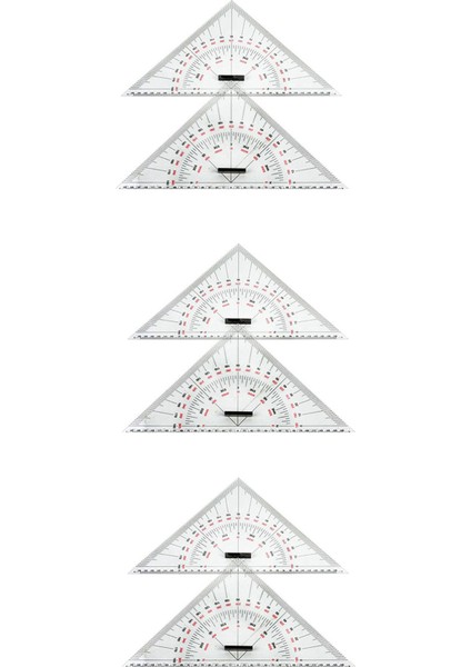 Gemi Çizimi Için 6x Grafik Çizim Üçgen Cetveli 300MM Ölçekli Üçgen Cetvel (Yurt Dışından)