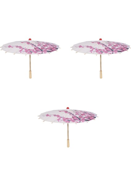 3x Sanat Şemsiye Çin Ipek Kumaş Şemsiye Klasik Tarzı Dekoratif Şemsiye Yağlı Kağıt Boyalı Şemsiye Şemsiye (Yurt Dışından)