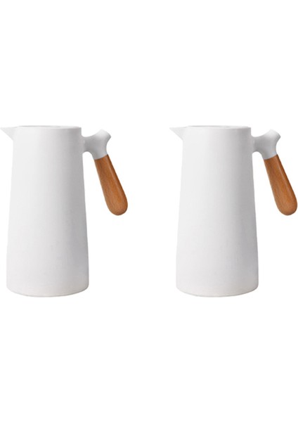 2x 1l Cam Astar Termos Sıcak Su Sürahisi Ev Ofis Yalıtım Sızdırmaz Sıcak Su Potu Kahve Çay Için Termal, Beyaz (Yurt Dışından) fiyatları