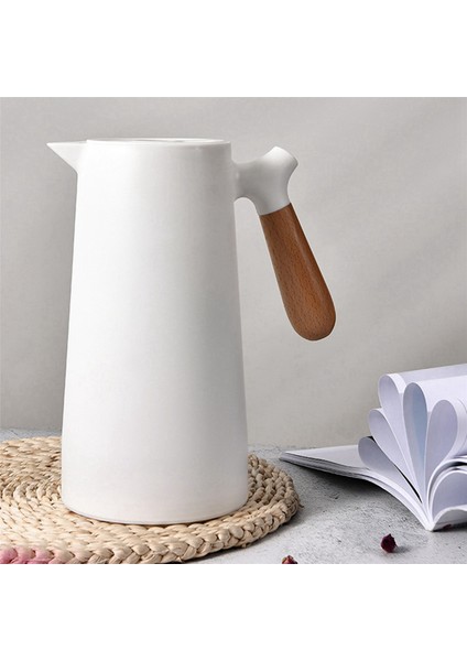 2x 1l Cam Astar Termos Sıcak Su Sürahisi Ev Ofis Yalıtım Sızdırmaz Sıcak Su Potu Kahve Çay Için Termal, Beyaz (Yurt Dışından) modelleri