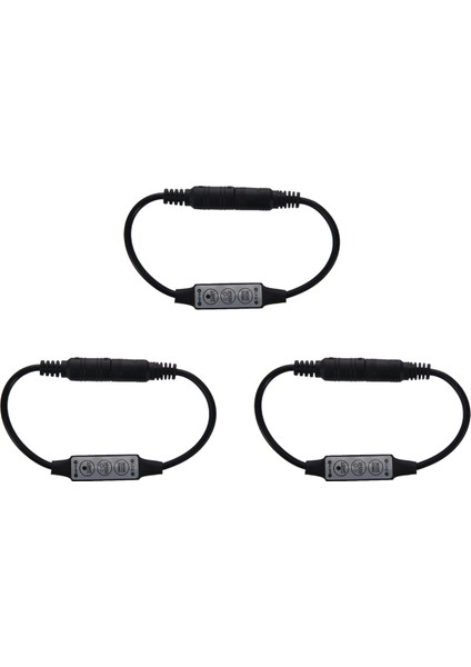 3x Düşük Profilli Hat Içi Kontrol Cihazı Mini 3 Anahtar LED Şerit Işığı Için Dimmer Anahtarı Siyah (Yurt Dışından) fiyatları