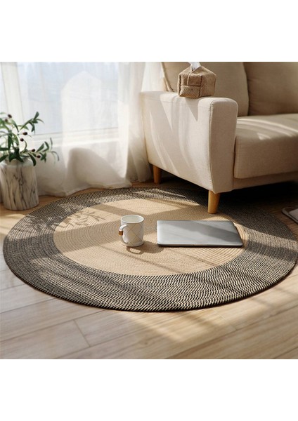 2x Japon Tarzı Dokuma Halı Yuvarlak Zemin Mat Basit Sehpa Paspaslar Yatak Odası Oturma Odası Kanepe Zemin Halıları (Yurt Dışından) fırsatları