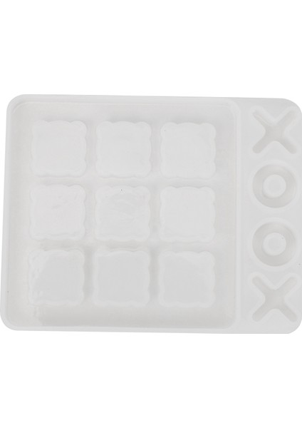 2x Ayak Oyunu Reçine Silikon Xo Satranç Tahtası Epoksi Reçine Kalıp Dıy Zanaat Çocuklar ve Yetişkinler Için (Yurt Dışından)