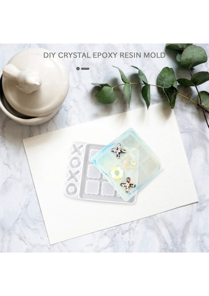 2x Ayak Oyunu Reçine Silikon Xo Satranç Tahtası Epoksi Reçine Kalıp Dıy Zanaat Çocuklar ve Yetişkinler Için (Yurt Dışından) modelleri