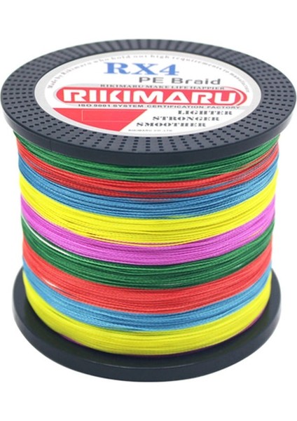 Rikimaru 0.12.-Mm Rx4-4 Katlı 1000.-METRE,11.2.-KG Çeker ,multicolour,çok Renkli Ip,örgü,ipek Misina