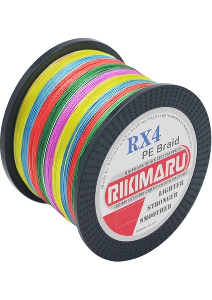 Rikimaru 0.12.-Mm Rx4-4 Katlı 1000.-METRE,11.2.-KG Çeker ,multicolour,çok Renkli Ip,örgü,ipek Misina