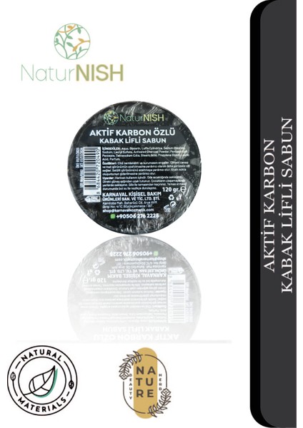 Doğal Yuvarlak Kabak Lifli Aktif Karbon Özlü Sabun fiyatları