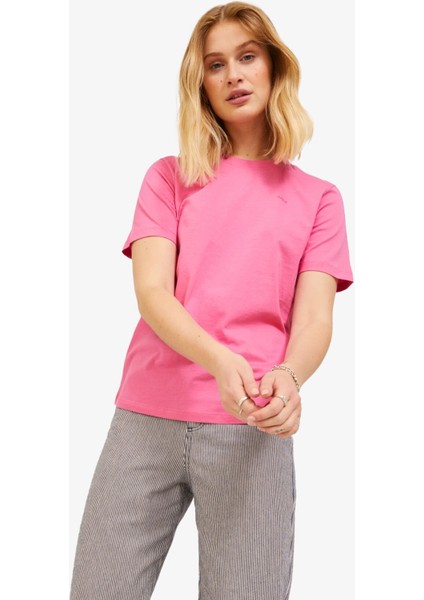 Jxanna Kadın Pembe T-Shirt 12206974-CARMINEROSE