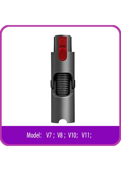 Dyson V7 V8 V10 V11 Elektrikli Süpürge İçin Temizleme Aletini Serbest Bırakın Siyah Alt Adaptör Bükülmüş Konektör