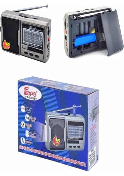 Deprem Çantasına Uygun Taşınabilir El Fenerli 8 Bandlı Radyo Bluetooth USB Tf Kart Destekli Fm Radyo fiyatları