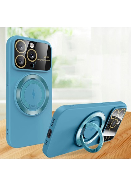 Apple iPhone 15 Pro Pencereler Manyetik Tutucu Cep Telefonu Kılıfı (Yurt Dışından)