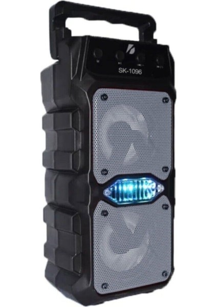 Parti Hoparlörü Bluetooth Hoparlör 3 Inç × 2 Ses Bombası Radyo-Usb-Tf Giriş Gri Renk