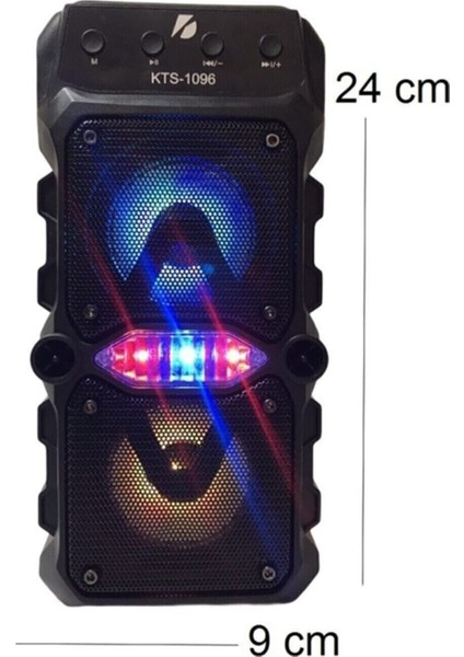 Parti Hoparlörü Bluetooth Hoparlör 3 Inç × 2 Ses Bombası Radyo-Usb-Tf Giriş Gri Renk