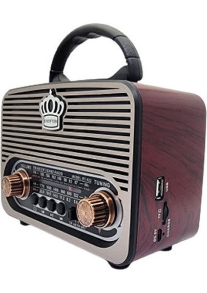 RT-822 Bluetooth Fm-Usb-Tf Card-Aux Nostaljik Radyo