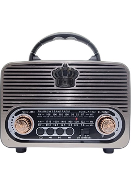 RT-822 Bluetooth Fm-Usb-Tf Card-Aux Nostaljik Radyo fiyatları