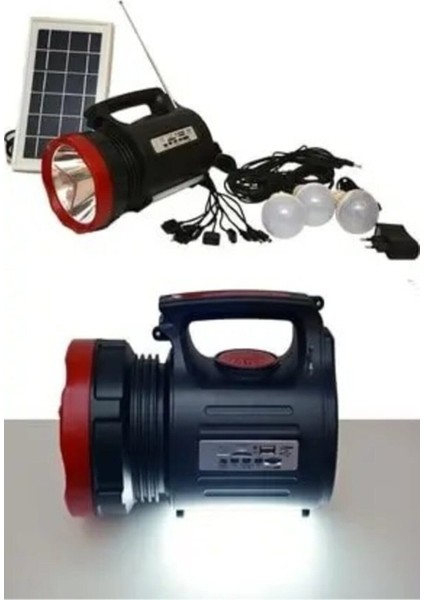 Güneş Enerjili Solar Aydınlatma Sistemi Radyo / 3 Ampül / RT-906