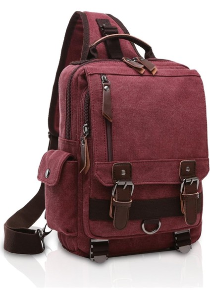 Vintage Sling Çanta Kanvas Crossbody Sırt Çantası Göğüs Çantası Omuz Çantası Kadınlar Için 12.17 Inç Tablet'e Uyar (Yurt Dışından)