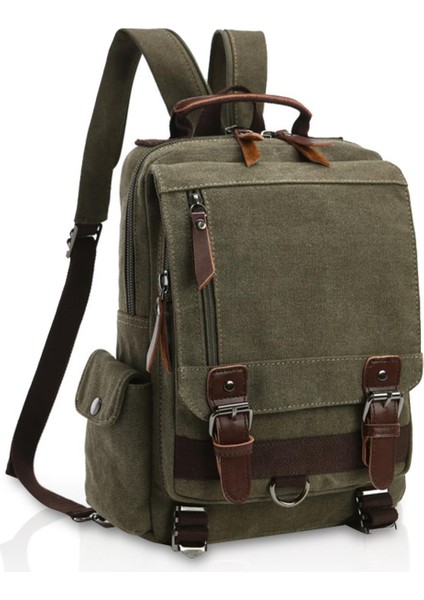 Vintage Sling Çanta Kanvas Crossbody Sırt Çantası Göğüs Çantası Omuz Çantası Kadınlar Için 12.17 Inç Tablet'e Uyar (Yurt Dışından)