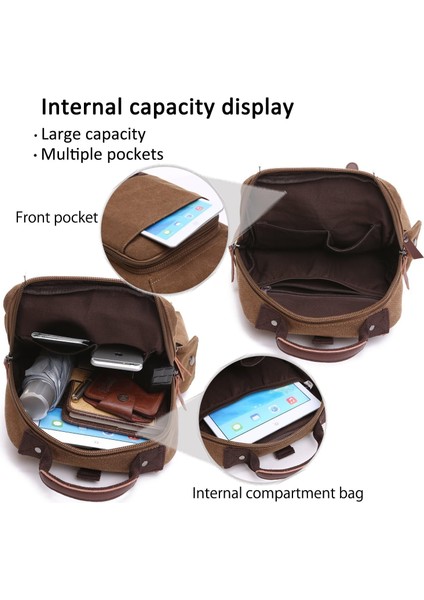 Vintage Sling Çanta Kanvas Crossbody Sırt Çantası Göğüs Çantası Omuz Çantası Kadınlar Için 12.17 Inç Tablet'e Uyar (Yurt Dışından) fiyatları