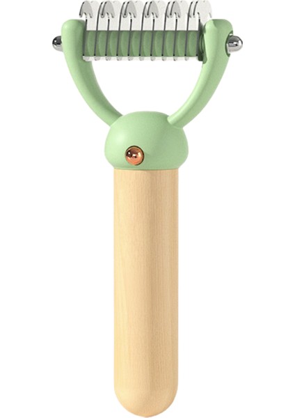 Lecheng Ahşap Evcil Hayvan Tarağı - Yeşil (Yurt Dışından)