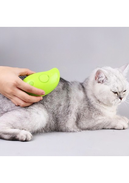 Lecheng Kedi ve Köpek Elektrikli Epilasyon Tarak Masaj Fırçası - Sarı (Yurt Dışından)