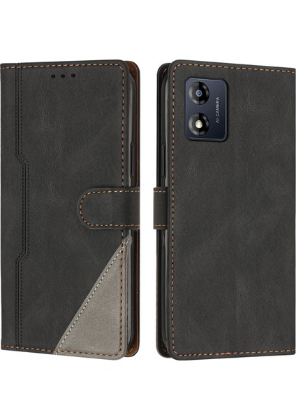 Motorola Moto E13 Flip Cover Cüzdan Telefon Kılıfı ile Uyumlu, Kart Yuvalı ve Kickstand Fonksiyonlu (Yurt Dışından)