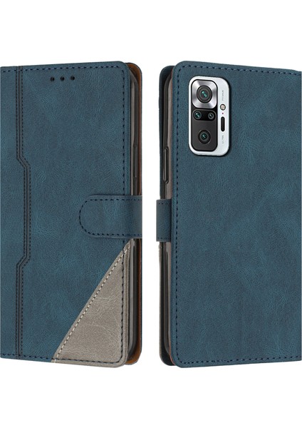 Xiaomi Redmi Note 10 Pro Plus Flip Cover Cüzdan Telefon Kılıfı ile Uyumlu, Kart Yuvalı ve Kickstand Fonksiyonlu (Yurt Dışından)