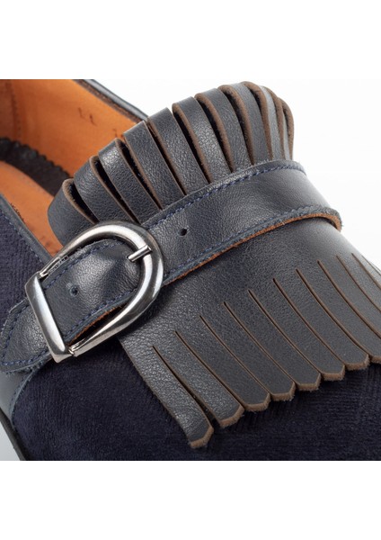 Neblina Püsküllü Mikrolight Taban Loafer Deri Süet Erkek Klasik Ayakkabı, Monkstrap