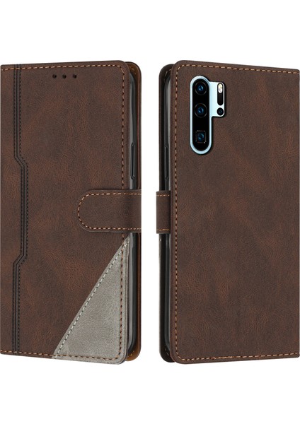 Huawei P30 Pro Flip Cover Cüzdan Telefon Kılıfı ile Uyumlu, Kart Yuvalı ve Kickstand Fonksiyonlu (Yurt Dışından)