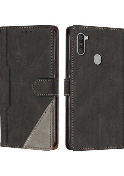 Samsung Galaxy A11 Flip Cover Cüzdan Telefon Kılıfı ile Uyumlu, Kart Yuvalı ve Kickstand Fonksiyonlu (Yurt Dışından)