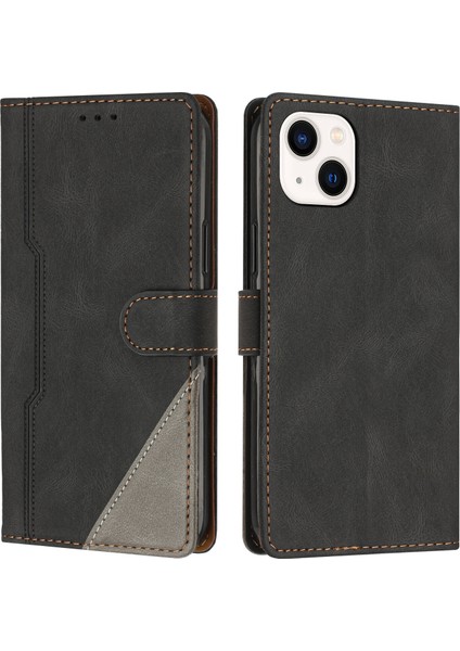 iPhone 14 Plus Flip Cover Cüzdan Telefon Kılıfı ile Uyumlu, Kart Yuvalı ve Kickstand Fonksiyonlu (Yurt Dışından)