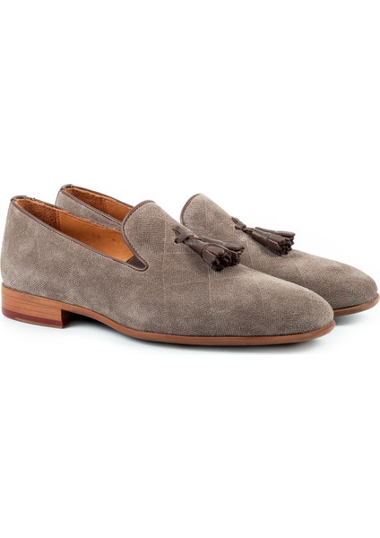 Hekla Püsküllü Mikrolight Taban Loafer Hakiki Deri Süet Erkek Klasik Ayakkabı