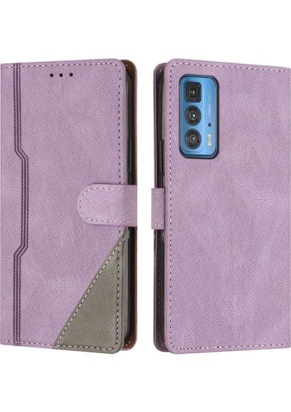 Motorola Edge 20 Pro Flip Cover Cüzdan Telefon Kılıfı ile Uyumlu, Kart Yuvalı ve Kickstand Fonksiyonlu (Yurt Dışından)