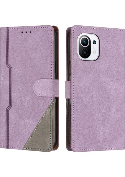 Xiaomi 11 Lite Flip Cover Cüzdan Telefon Kılıfı ile Uyumlu, Kart Yuvalı ve Kickstand Fonksiyonlu (Yurt Dışından)