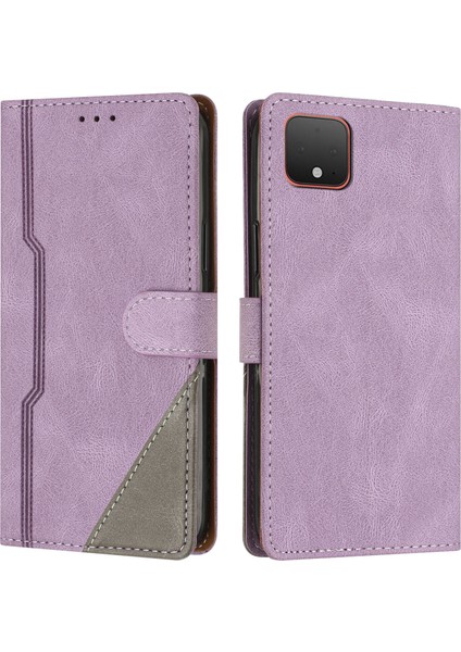 Google Pixel 4 Flip Cover Cüzdan Telefon Kılıfı ile Uyumlu, Kart Yuvalı ve Kickstand Fonksiyonlu (Yurt Dışından)