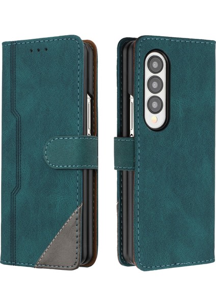 Samsung Galaxy Z Fold 3 Flip Cover Cüzdan Telefon Kılıfı ile Uyumlu, Kart Yuvalı ve Kickstand Fonksiyonlu (Yurt Dışından)