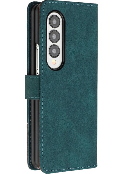 Samsung Galaxy Z Fold 3 Flip Cover Cüzdan Telefon Kılıfı ile Uyumlu, Kart Yuvalı ve Kickstand Fonksiyonlu (Yurt Dışından) modelleri