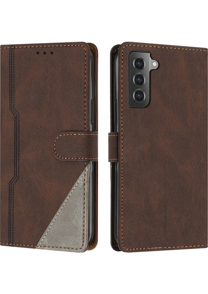 Samsung Galaxy S21 Flip Cover Cüzdan Telefon Kılıfı ile Uyumlu, Kart Yuvalı ve Kickstand Fonksiyonlu (Yurt Dışından)