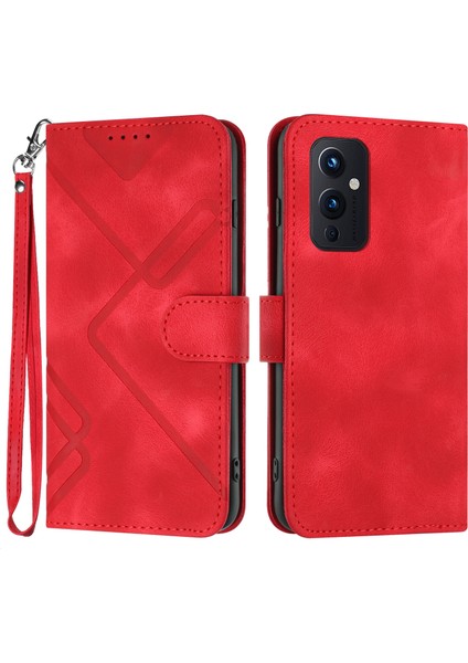Durumda Oneplus 9için Kılıf Kapaklı Cüzdan Pu Deri Manyetik Telefon Kılıfı Kart Yuvası Standlı (Yurt Dışından)