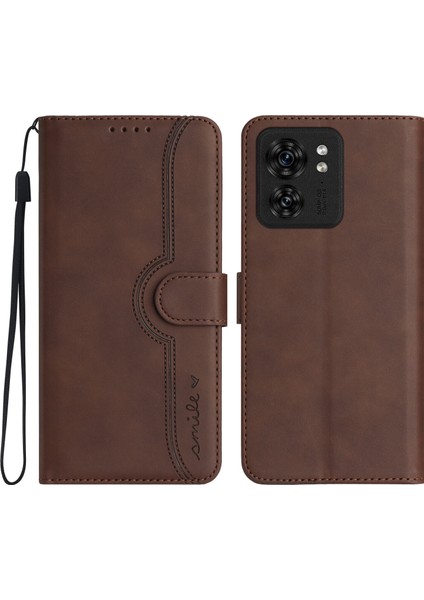Ile Uyumlu Motorola Edge 40 Dahili Mıknatıs Kapaklı Premium Pu Deri Cüzdan Telefon Kılıfı (Yurt Dışından)