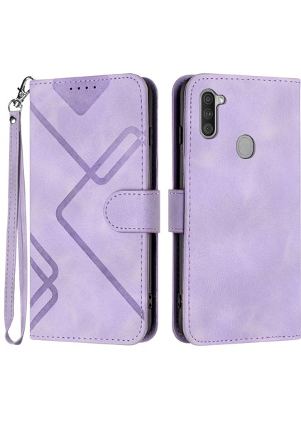 Durumda Samsung Galaxy A11IÇIN Kılıf Kapaklı Cüzdan Pu Deri Manyetik Telefon Kılıfı Kart Yuvası Standlı (Yurt Dışından)