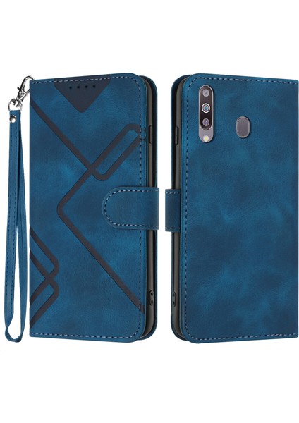 Durumda Samsung Galaxy A20SIÇIN Kılıf Kapaklı Cüzdan Pu Deri Manyetik Telefon Kılıfı Kart Yuvası Standlı (Yurt Dışından)