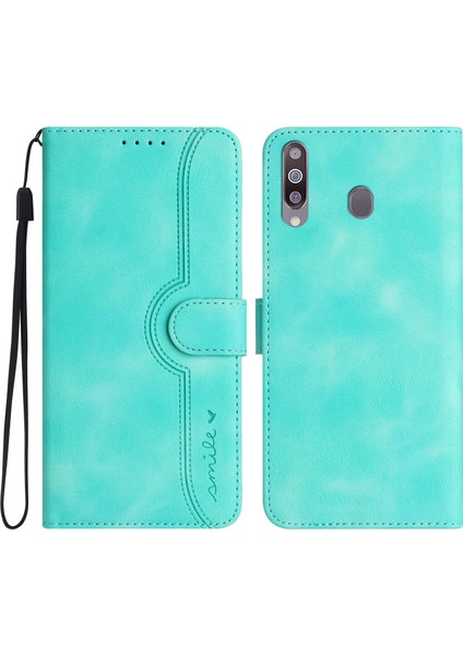 Ile Uyumlu Samsung Galaxy A20S Dahili Mıknatıs Kapaklı Premium Pu Deri Cüzdan Telefon Kılıfı (Yurt Dışından)