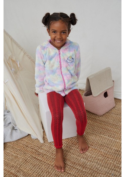 Zincir Desenli Çocuk Tayt Kırmızı fiyatları