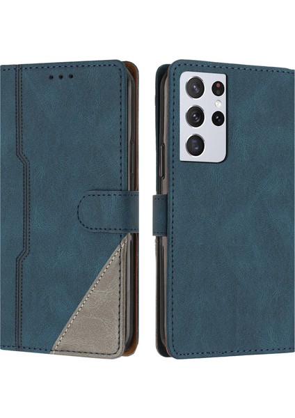 Samsung Galaxy S21 Ultra Flip Cover Cüzdan Telefon Kılıfı ile Uyumlu, Kart Yuvalı ve Kickstand Fonksiyonlu (Yurt Dışından)