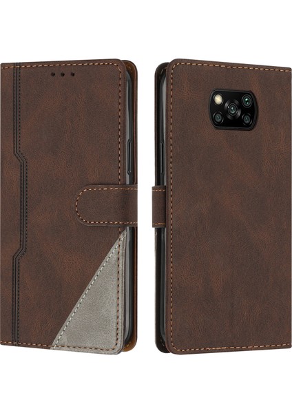 Xiaomi Poco X3/x3 Pro/x3 Nfc Flip Cover Cüzdan Telefon Kılıfı ile Uyumlu, Kart Yuvalı ve Kickstand Fonksiyonlu (Yurt Dışından)
